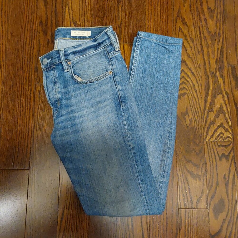 Men's ALL SAINTS Denim Blue Jeans size 30 Skinny